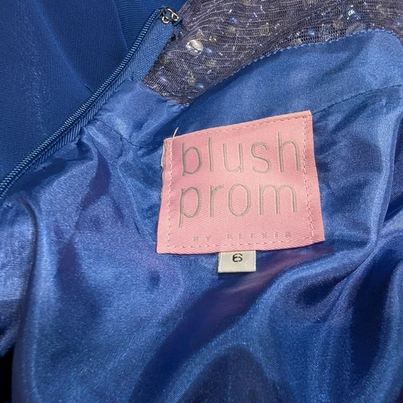 The New Blush Prom by Alexia Navy Beaded Formal Prom Dress Style 11535 size 6 - Picture 2 of 9
